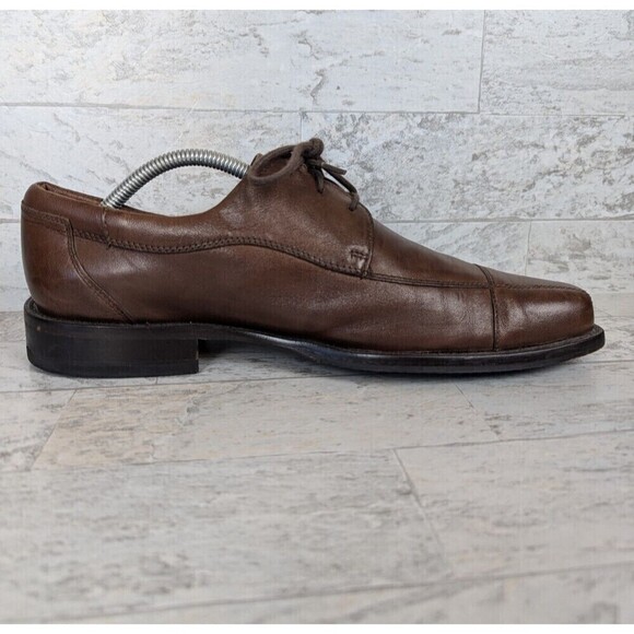Johnston & Murphy Shoes Men\'s Size 10 M Brown Bicycle Cap Toe Oxford 20-7510 main image 9